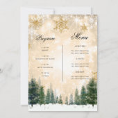 金ゴールドウィンタークリスマス招待状プログラムメニュー 招待状 (裏面)