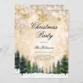 金ゴールドウィンタークリスマス招待状プログラムメニュー 招待状 (正面/裏面)