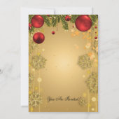 金ゴールドウィンターグラムクリスマスホリデーパーティ 招待状 (裏面)