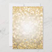 金ゴールドウィンターグレームカンパニークリスマスレッドリボン 招待状 (裏面)