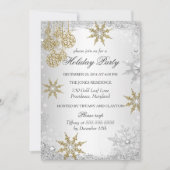 金ゴールドウィンターワンダーランドクリスマスホリデーパーティー5 招待状 (正面)