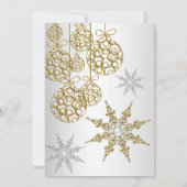 金ゴールドウィンターワンダーランドクリスマスホリデーパーティー5 招待状 (裏面)