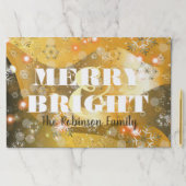 金ゴールドウィンターワンダーランドクリスマス紙ランチョンマット ペーパーパッド (インサイチュ)