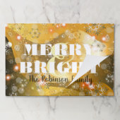 金ゴールドウィンターワンダーランドクリスマス紙ランチョンマット ペーパーパッド (折り畳み)