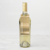 金ゴールドウェルカムホスピタリティボトルネックラベル ボトルネックタグ (ボトル)