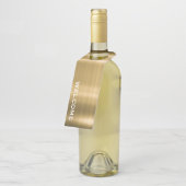 金ゴールドウェルカムホスピタリティボトルネックラベル ボトルネックタグ (アングル)