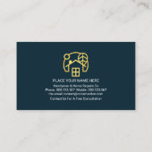 金ゴールドウェーブブルーグレーレイヤーズハンドマン 名刺 (裏面)