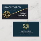 金ゴールドウェーブブルーグレーレイヤーズハンドマン 名刺 (正面/裏面)