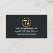 金ゴールドウェーブブルーシェードレイヤーペイント 名刺 (裏面)