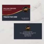 金ゴールドウェーブプロフェッショナルレッドグレートラックドライバ 名刺 (正面/裏面)