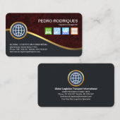 金ゴールドウェーブランド空海鉄道ロジスティクス 名刺 (正面/裏面)