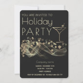 金ゴールドウェー《写真》ぼけ味カクテル企業のホリデーパーティー 招待状 (正面)