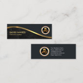 金ゴールドウェ王室のーブグレー運転手 スキニー名刺 (正面/裏面)