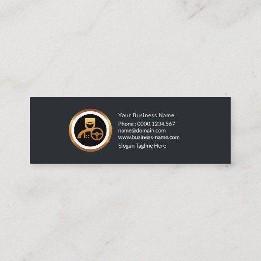 金ゴールドウェ王室のーブグレー運転手 スキニー名刺 (裏面)