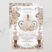 金ゴールドウエスタンシンデレラキャリッジキンセアニラ 招待状 (正面/裏面)