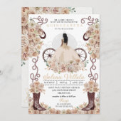 金ゴールドウエスタンシンデレラキャリッジキンセアニラ 招待状 (正面/裏面)