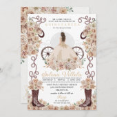 金ゴールドウエスタンシンデレラキャリッジキンセアニラ 招待状 (正面/裏面)