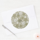 金ゴールドウォーターカラースターズギフトラベル ラウンドシール (封筒)