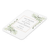 金ゴールドウォーターカラー緑の保存日 マグネット (左側)