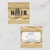 金ゴールドウォール美容師アポイントメントカードメッシーバン 予約カード (正面/裏面)