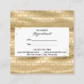 金ゴールドウォール美容師アポイントメントカードメッシーバン 予約カード (裏面)