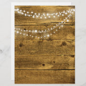 金ゴールドウッドグレイン&ストリングライトスクラップブック紙 (正面/裏面)