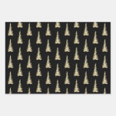 金ゴールドウッドランドスプルース無地の木 ラッピングペーパーシート (正面)