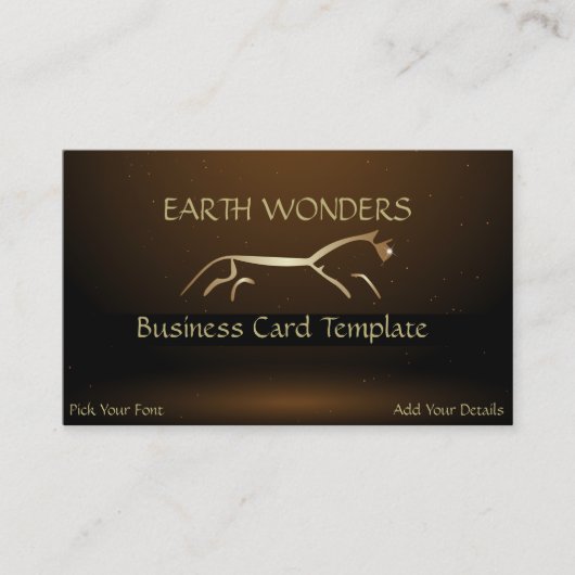 金ゴールドウフィントンホワイトホースジオグリフス金ゴールドホース 名刺 (正面)