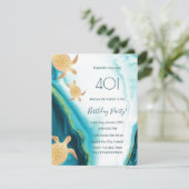 金ゴールドウミガメティール(緑がかった色)インクマリタイムコースト 招待状 (スタンド正面)