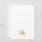 金ゴールドウミガメビーチをテーマ |誕生日 招待状 (裏面)