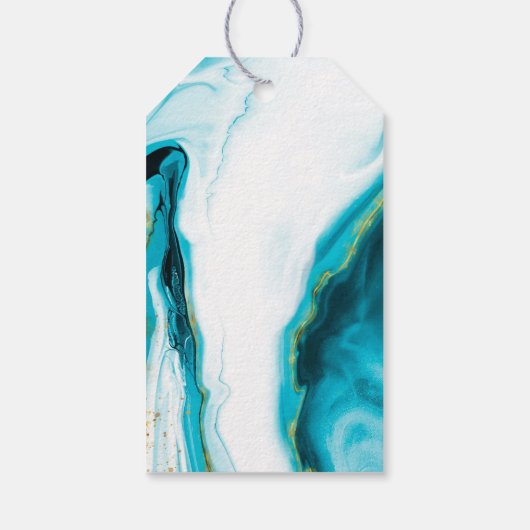 金ゴールドウミガメビーチ結婚式ウェルカムバッグ ギフトタグ (裏面)