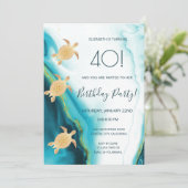 金ゴールドウミガメ海洋沿岸招待状 招待状 (スタンド正面)