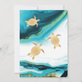 金ゴールドウミガメ海洋沿岸招待状 招待状 (裏面)