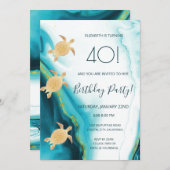 金ゴールドウミガメ海洋沿岸招待状 招待状 (正面/裏面)