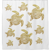 金ゴールドウミガメ航海の シャワーカーテン (正面)