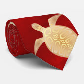 金ゴールドウミガメ |クリスマスハワイアン ネクタイ (ロール)