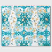 金ゴールドウミガメ Melle Kalikimaka Christmas | Melle Kalik ラッピングペーパー (フラット)