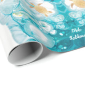 金ゴールドウミガメ Melle Kalikimaka Christmas | Melle Kalik ラッピングペーパー (ロールコーナー)