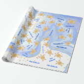 金ゴールドウミガメ Melle Kalikimaka Christmas | Melle Kalik ラッピングペーパー (アンロールド)