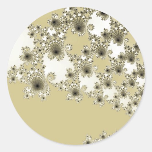 金ゴールドウルチンステッカー ラウンドシール (正面)