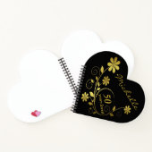 金ゴールドエイジバースデーパーティーハートゲストブック ノートブック (内部)