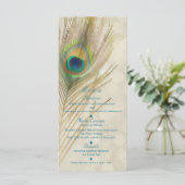 金ゴールドエキゾチックな孔雀フェザーGlamパーティーメニュー メニュー (スタンド正面)