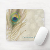 金ゴールドエキゾチックピーコックフェザーグラムシエレガントック マウスパッド (マウス)
