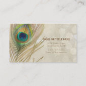 金ゴールドエキゾチックピーコックフェザーグラムシエレガントック 名刺 (裏面)