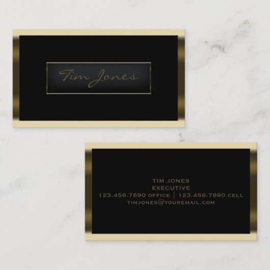 金ゴールドエグゼクティブ 名刺 (正面/裏面)