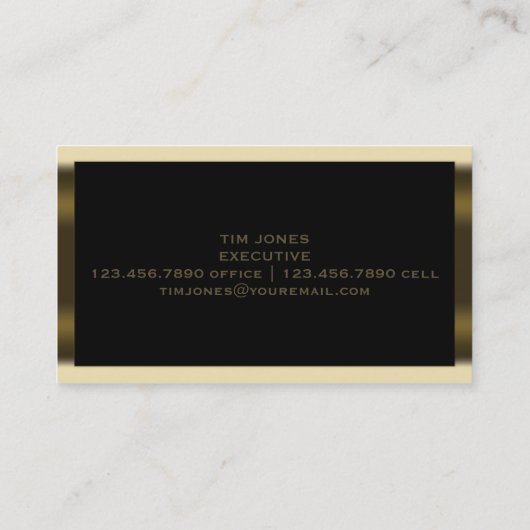 金ゴールドエグゼクティブ 名刺 (裏面)