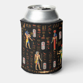 金ゴールドエジプトの象形文字と黒の神 缶クーラー (缶裏面)