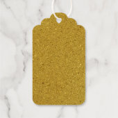 金ゴールドエジプトシンボルスカラブカブトフェイクグリッター ギフトタグ (裏面)