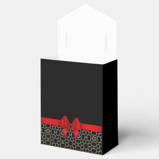 金ゴールドエジプトジオメトリックレッドボウ誕生日ありがとう フェイバーボックス (オープン)