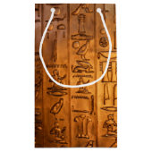 金ゴールドエジプトスクリプト抱き枕 スモールペーパーバッグ (裏面)